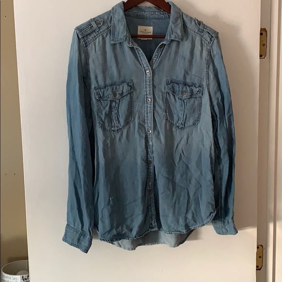 American Eagle Jean shirt - Picture 1 of 3